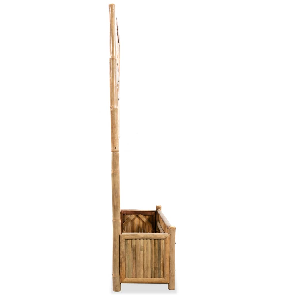 Garden Planter with Trellis Bamboo 70 cm