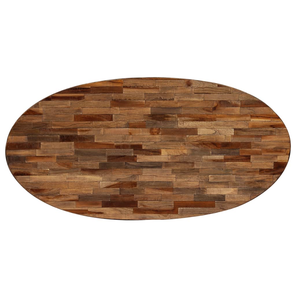 Coffee Table Solid Reclaimed Teak Oval