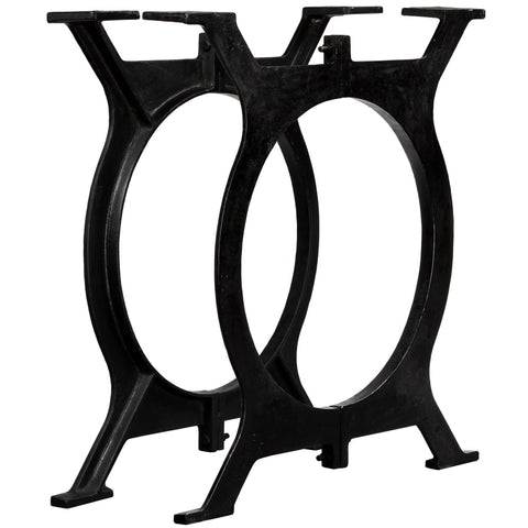 Dining Table Legs 2 pcs O-Frame Cast Iron