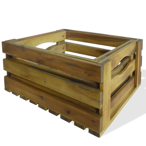 Apple Crates 2 pcs Solid Acacia Wood