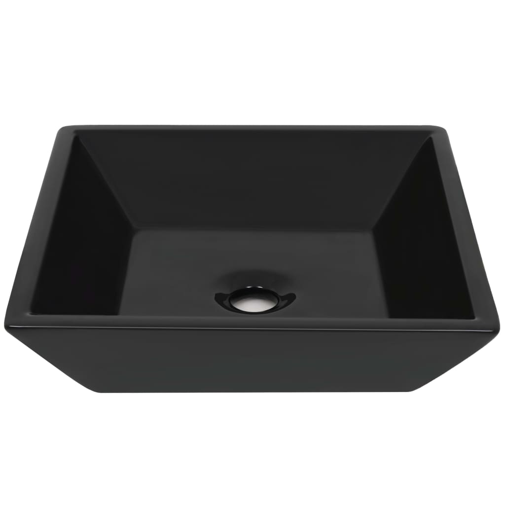 Basin Ceramic Square Black