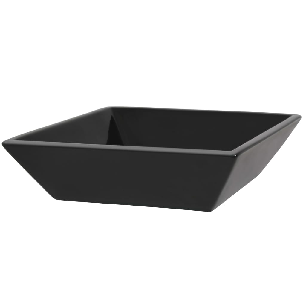 Basin Ceramic Square Black