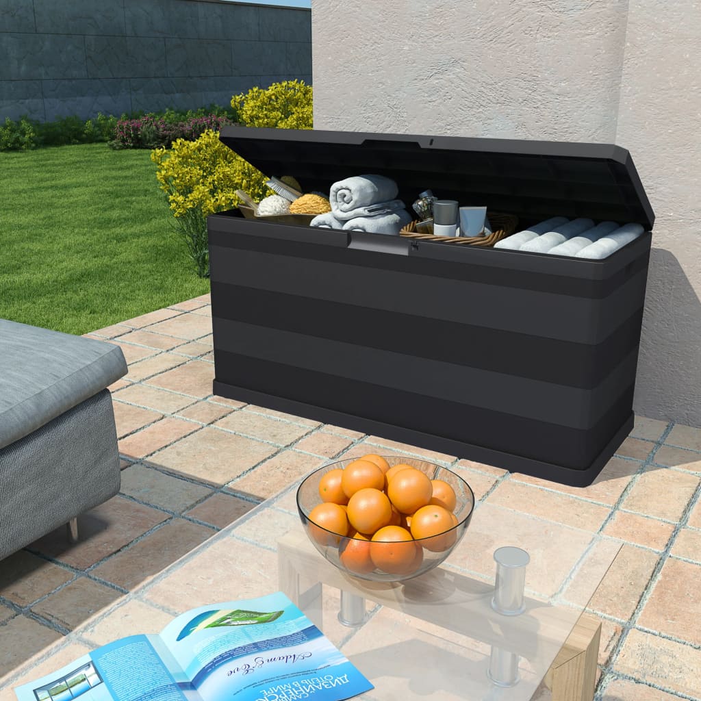 Garden Storage Box Black