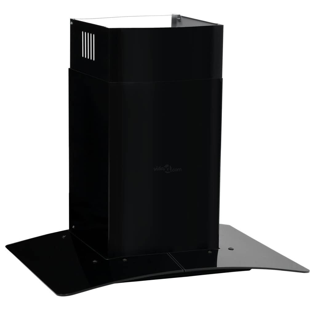 Wall Mounted Range Hood Stainless Steel 756 mÂ³/h 60 cm Black