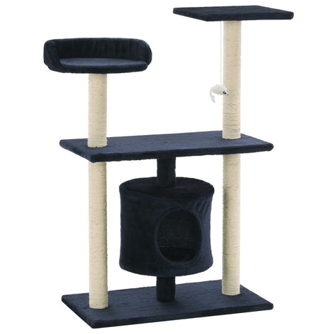 Cat Tree with Sisal Scratching Posts 95 cm Dark Blue