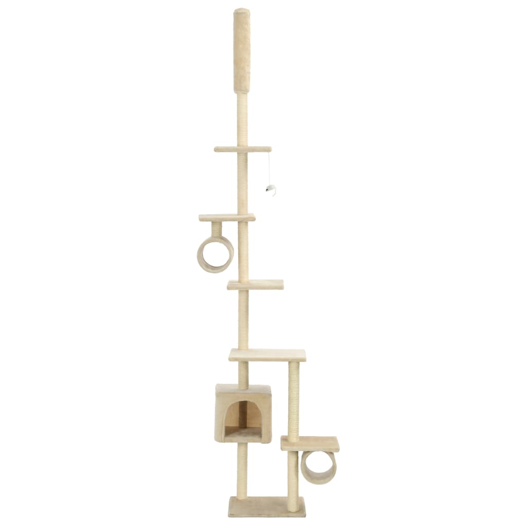 Cat Tree with Sisal Scratching Posts 260 cm Beige