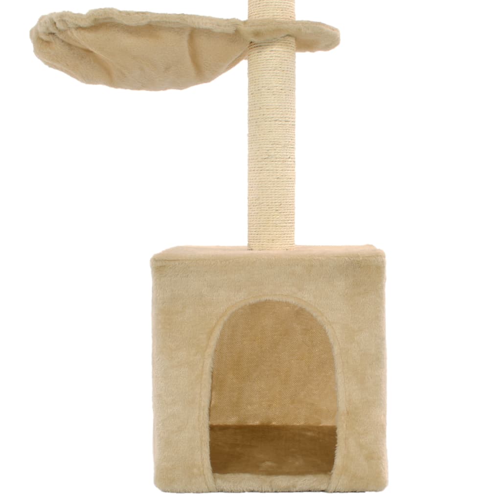 Cat Tree with Sisal Scratching Posts 105 cm Beige