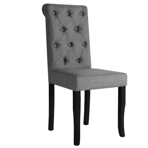 Dining Chairs 6 pcs Dark Grey Fabric