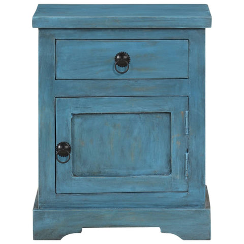 Bedside Table Solid Mango Wood Blue