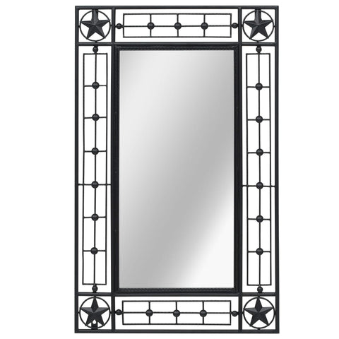 Wall Mirror  durable Rectangular Black