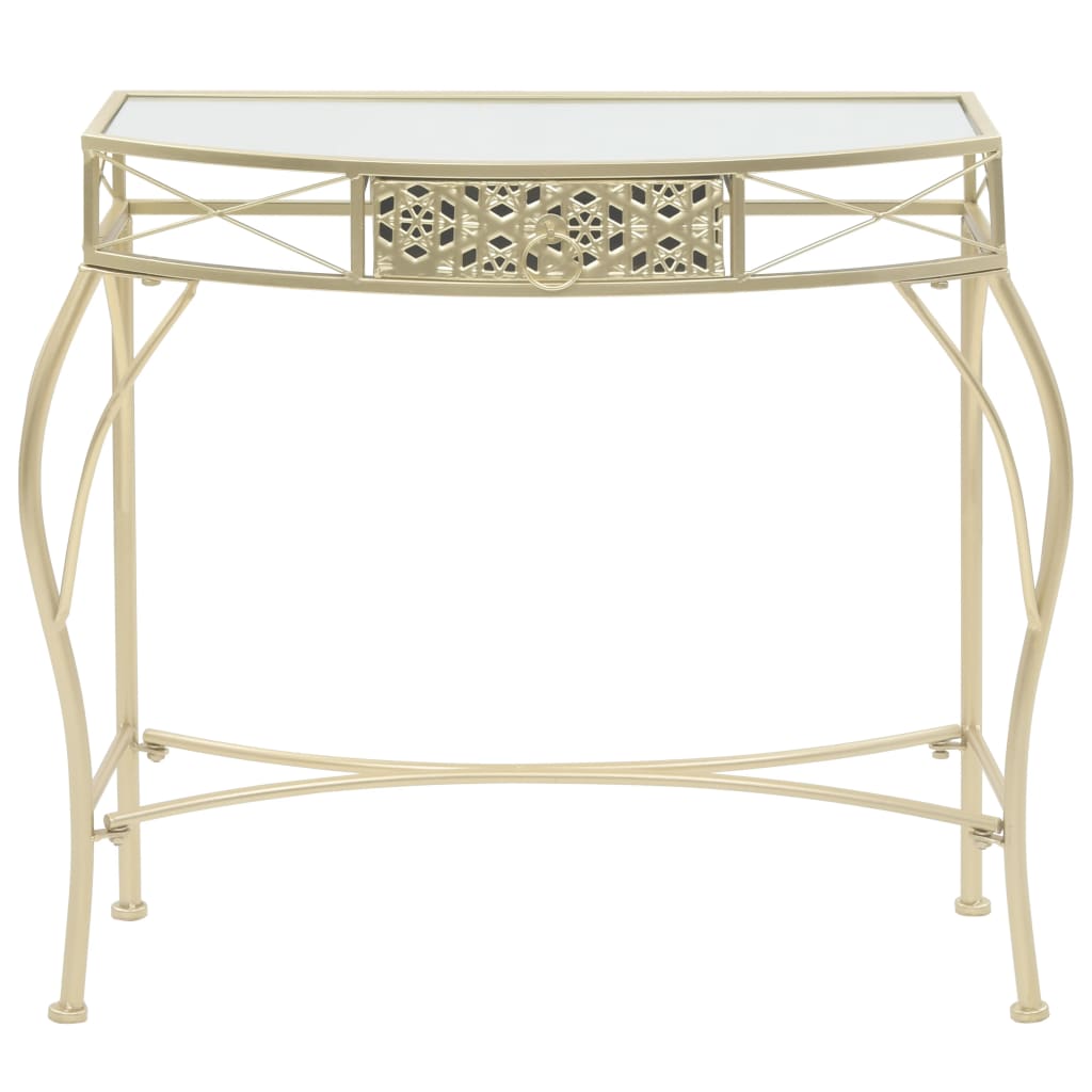 Side Table French Style Metal Gold