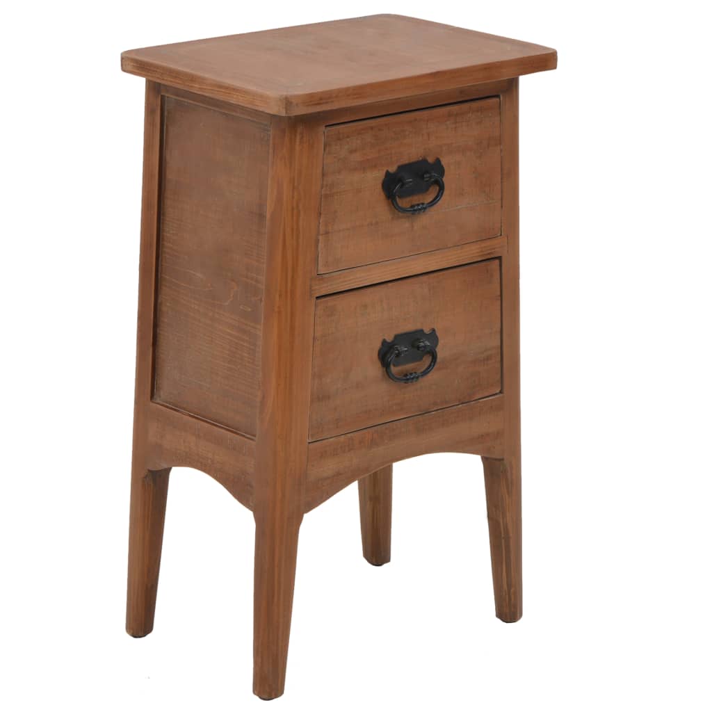 Solid Bedside Cabinet -brown