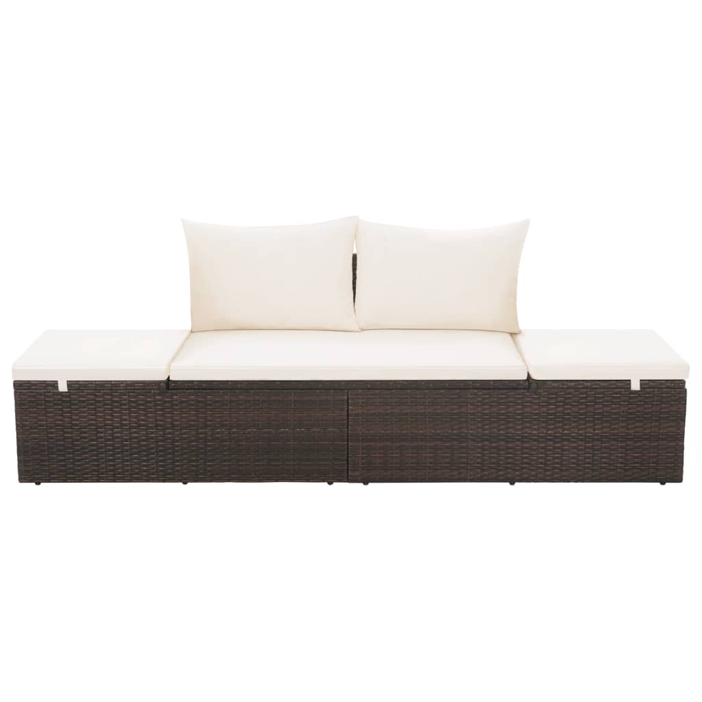 Garden Bed Brown Poly Rattan