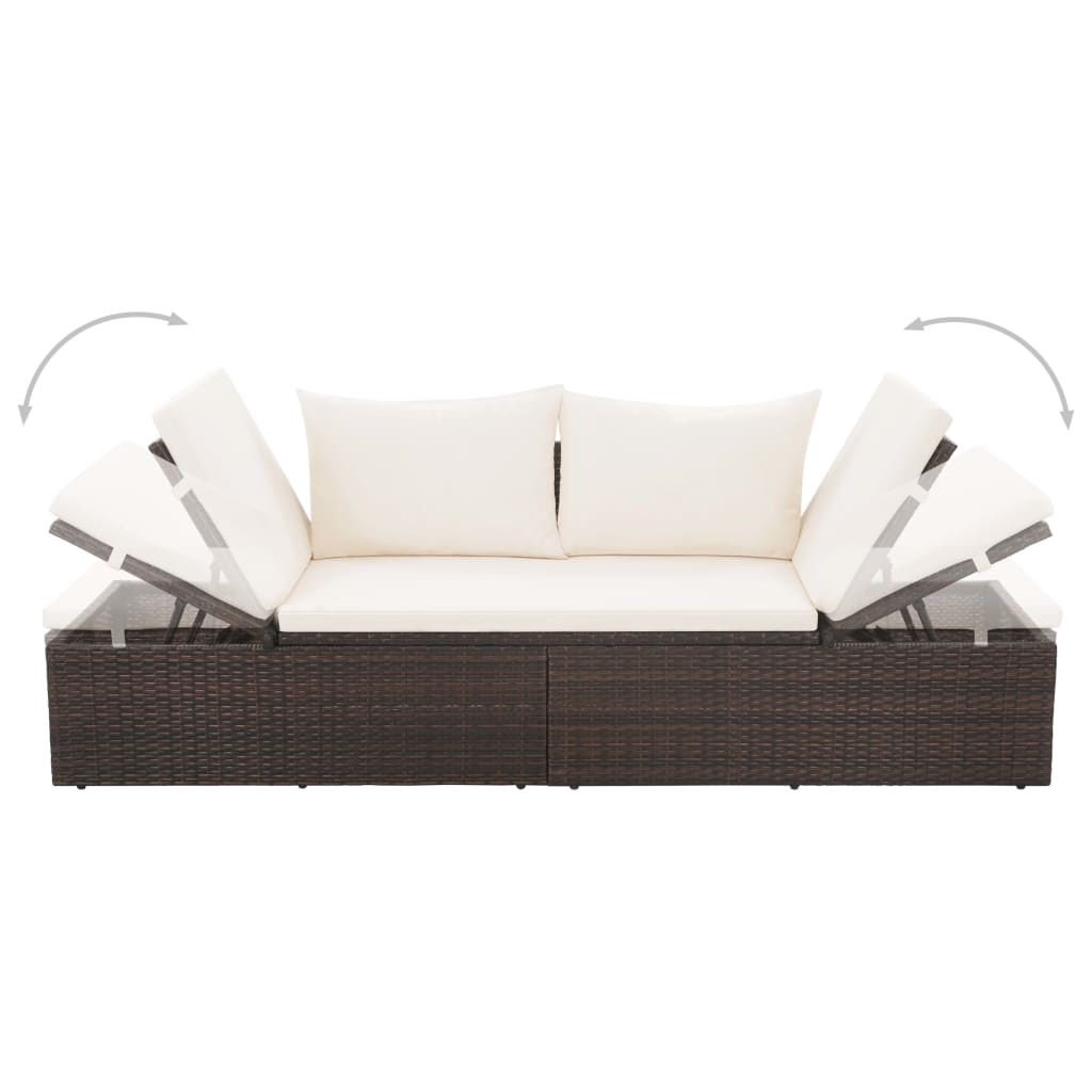 Garden Bed Brown Poly Rattan