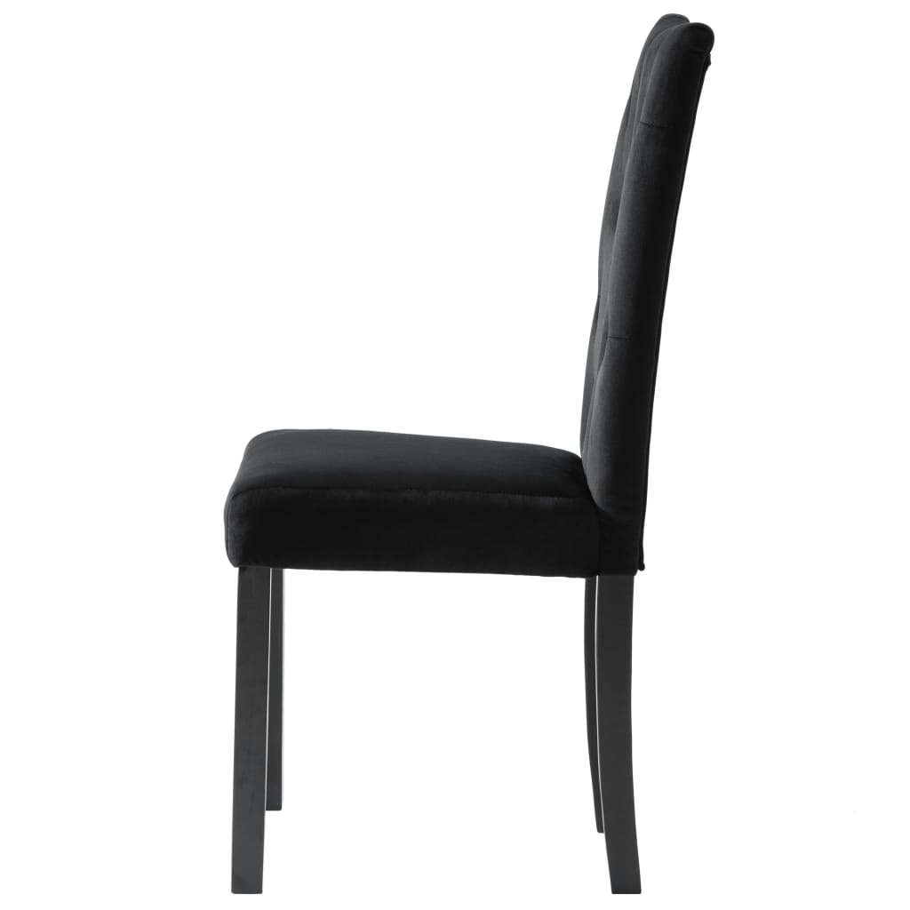 Dining Chairs 4 pcs Black Velvet