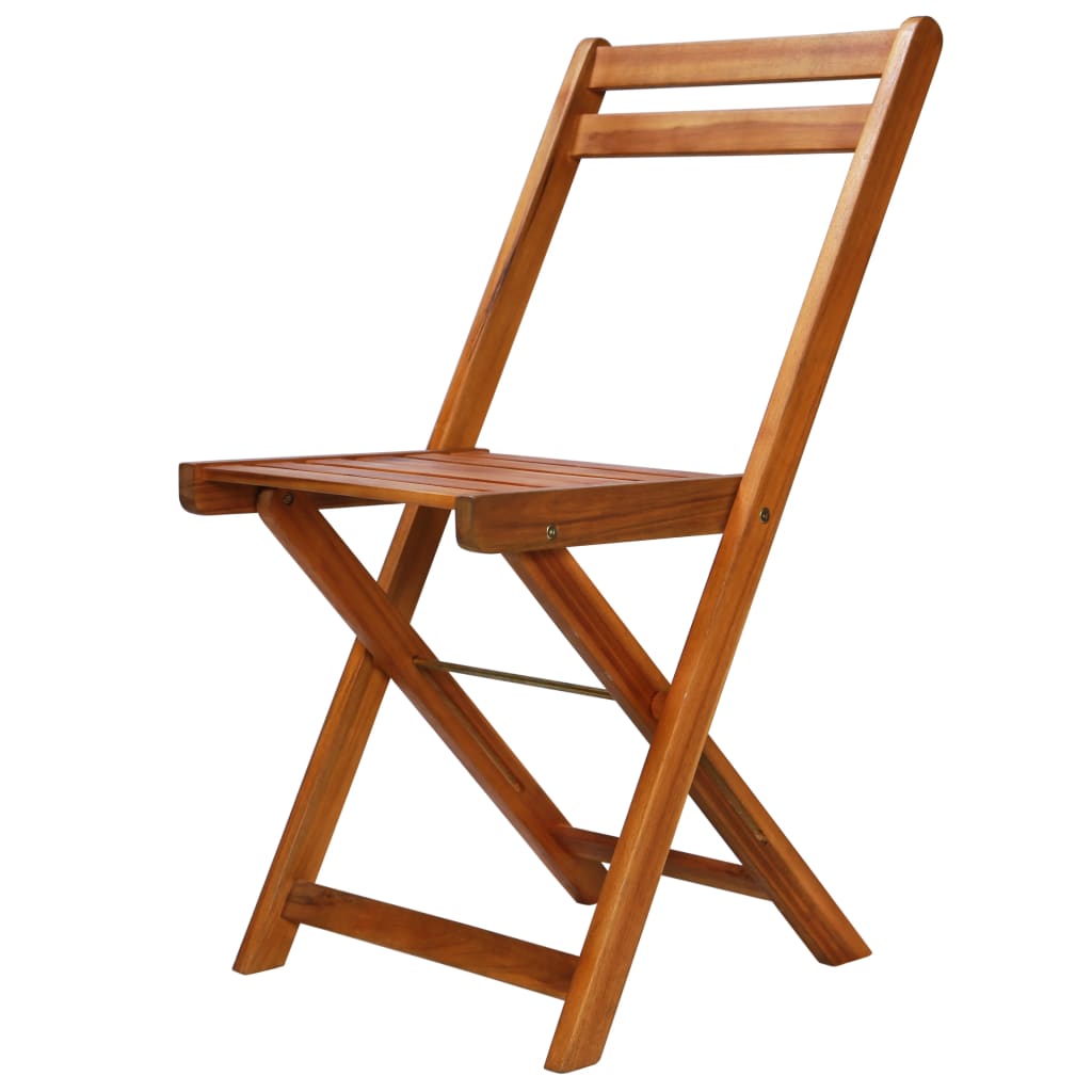 Outdoor Bistro Chairs 2 pcs Solid Acacia Wood