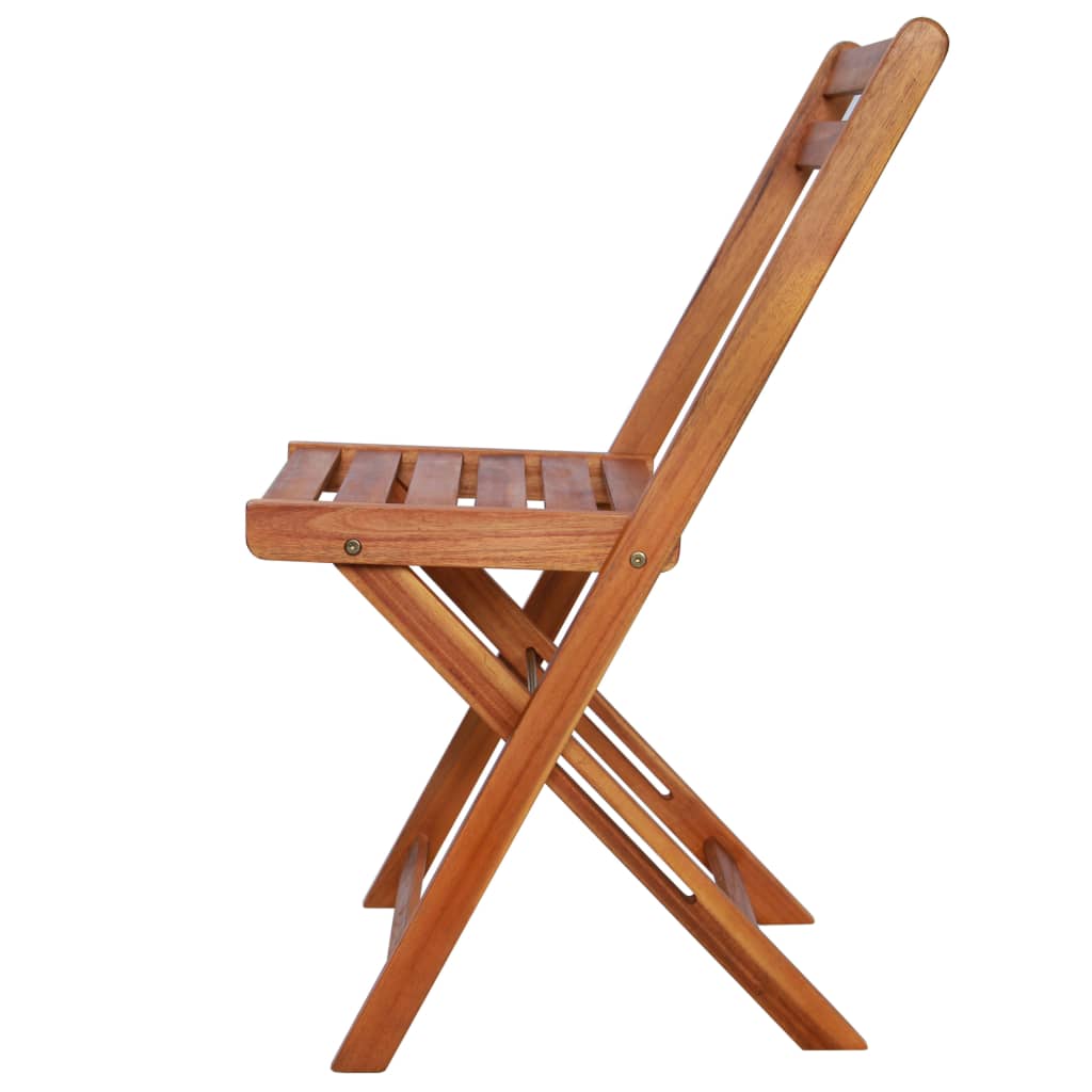 Outdoor Bistro Chairs 2 pcs Solid Acacia Wood