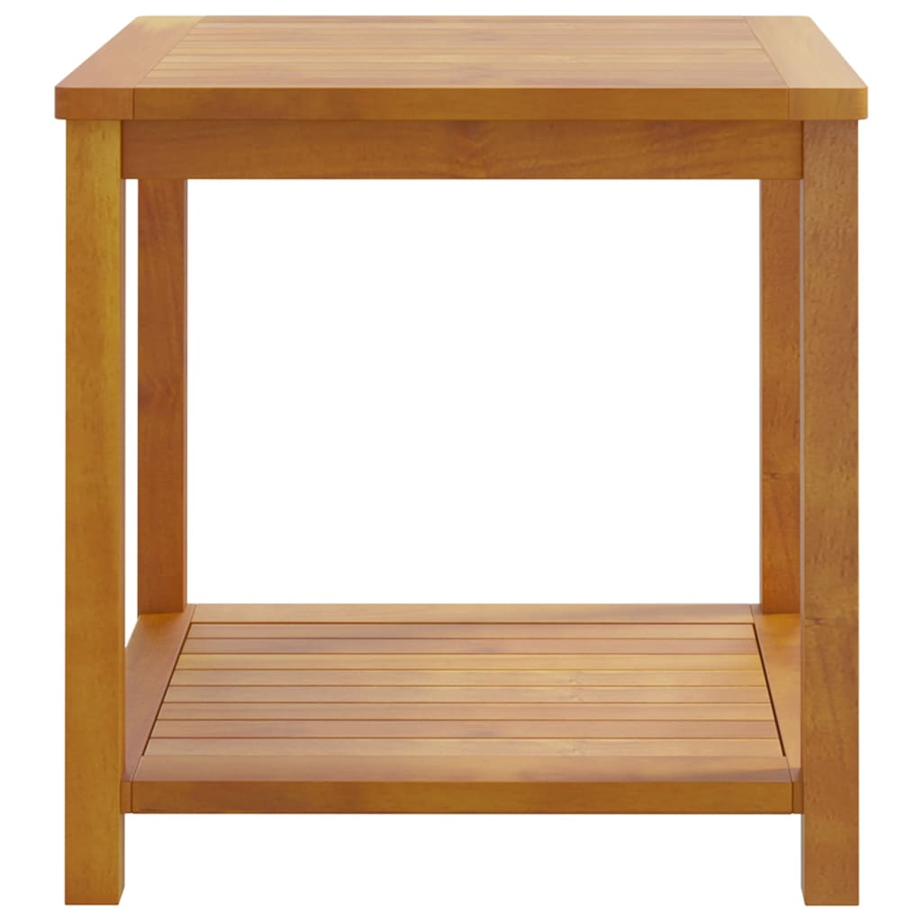 Side Table Solid Acacia Wood - Brown