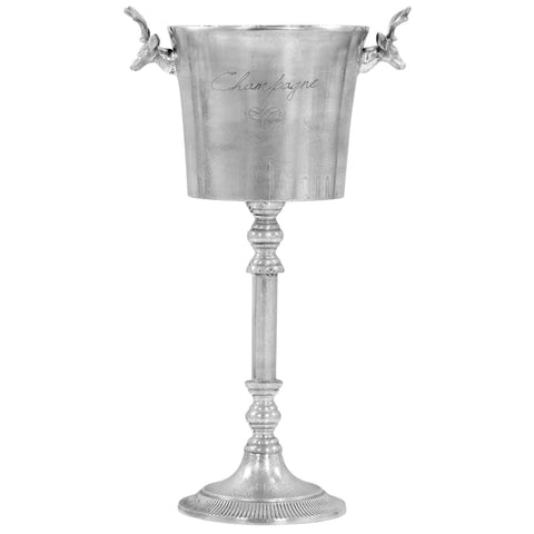 Champagne Cooler Solid Aluminium  Silver