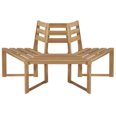 Tree Bench Half-hexagonal Solid Acacia Wood