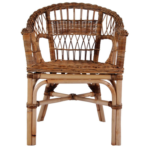 Outdoor Chair Natural Rattan Brown