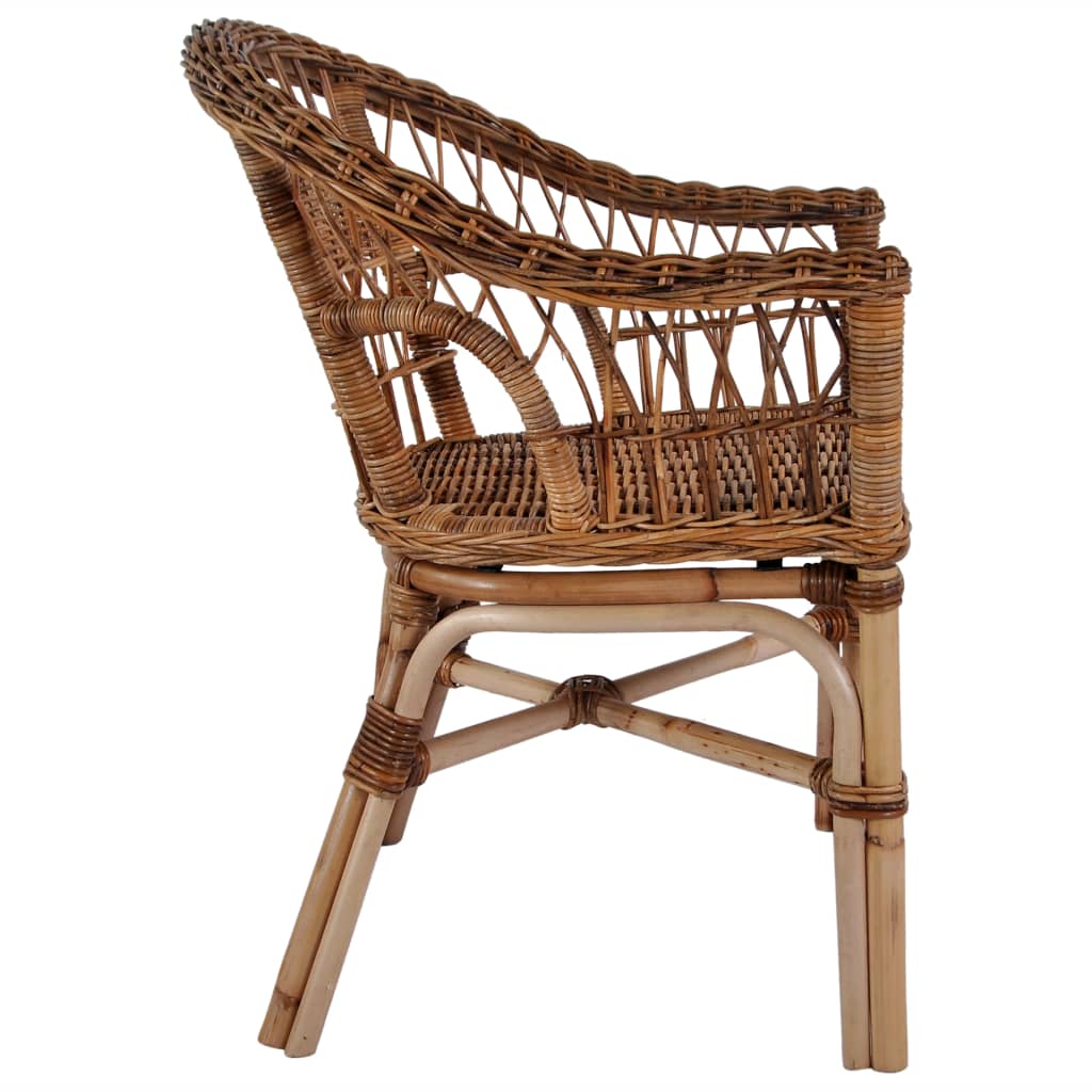 Outdoor Chair Natural Rattan Brown