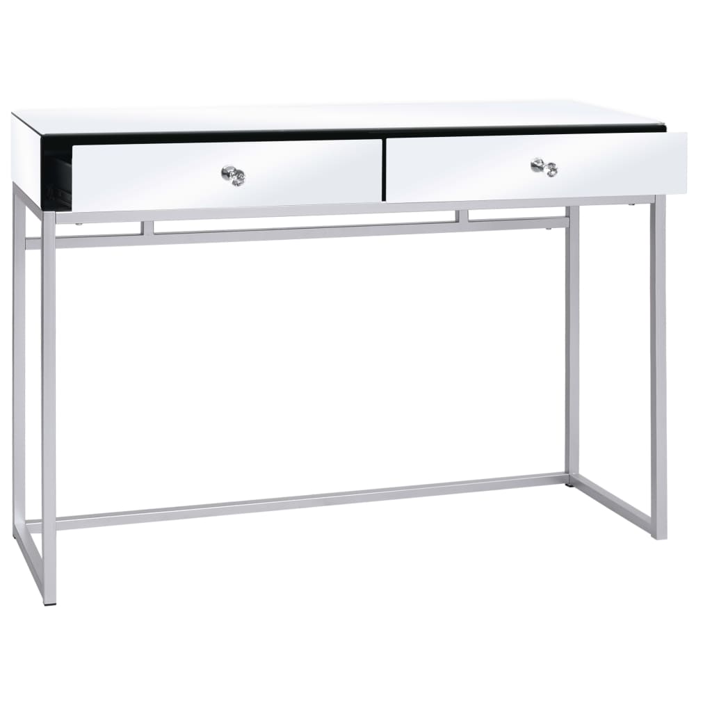 Mirrored Console Table Steel and Glass