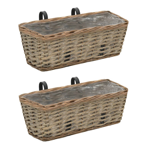 2 pcs Wicker Balcony Planter