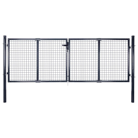 Mesh Garden Gate Galvanised Steel Grey M