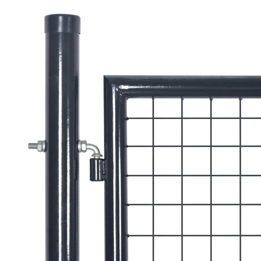 Mesh Garden Gate Galvanised Steel Grey M