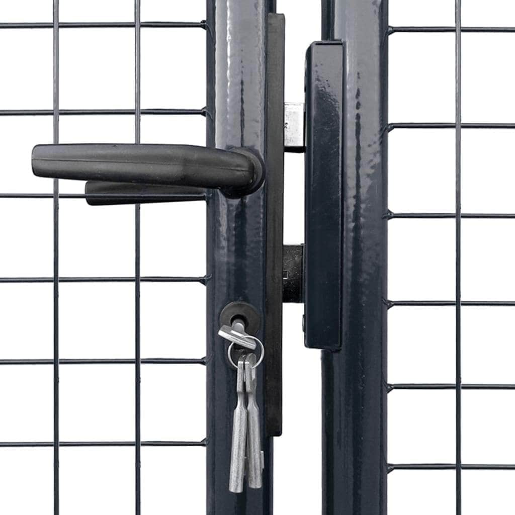 Mesh Garden Gate Galvanised Steel Grey M