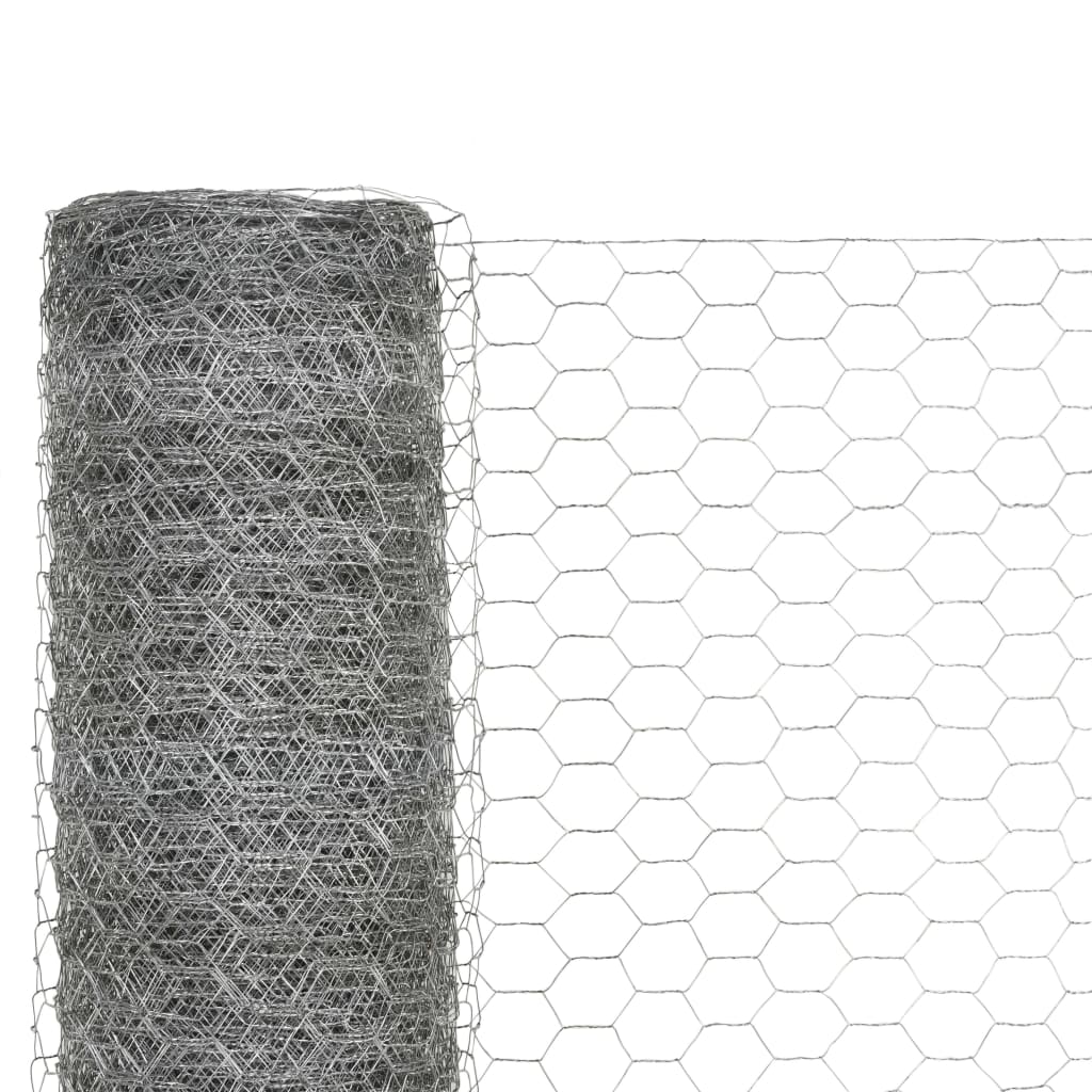 Chicken Wire Fence Galvanised Steel "Silver"