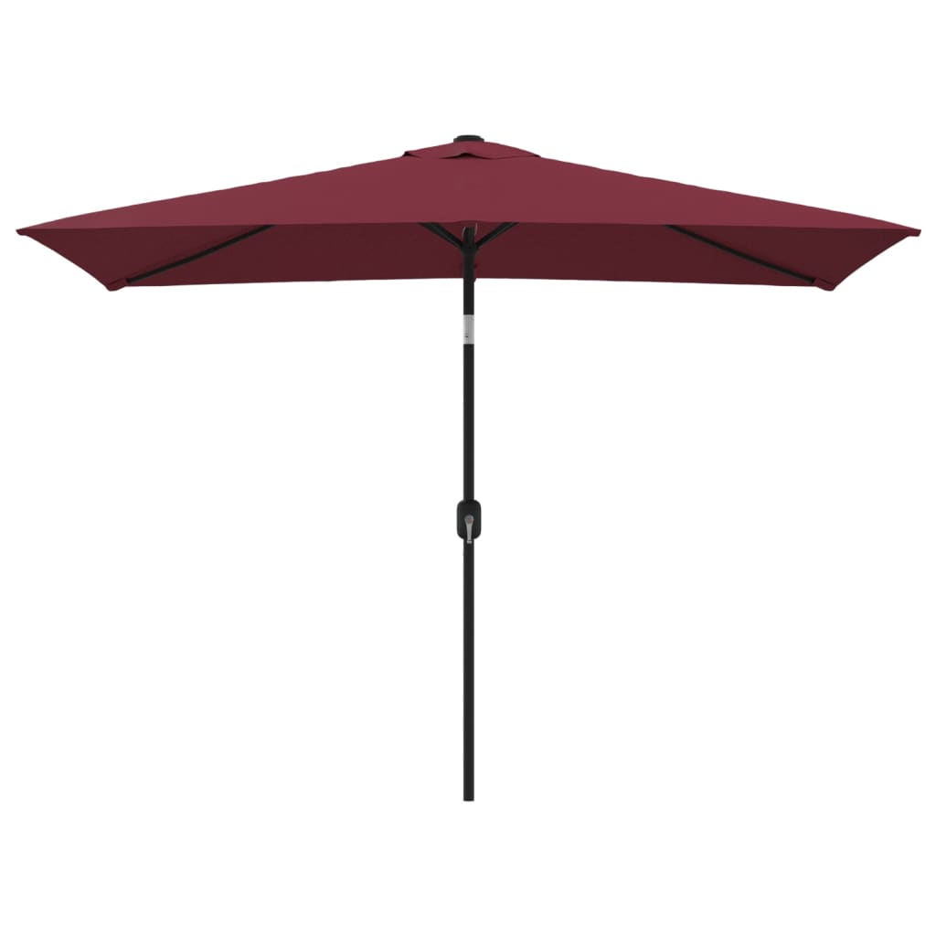 Outdoor Parasol with Metal Pole  Bordeaux Red