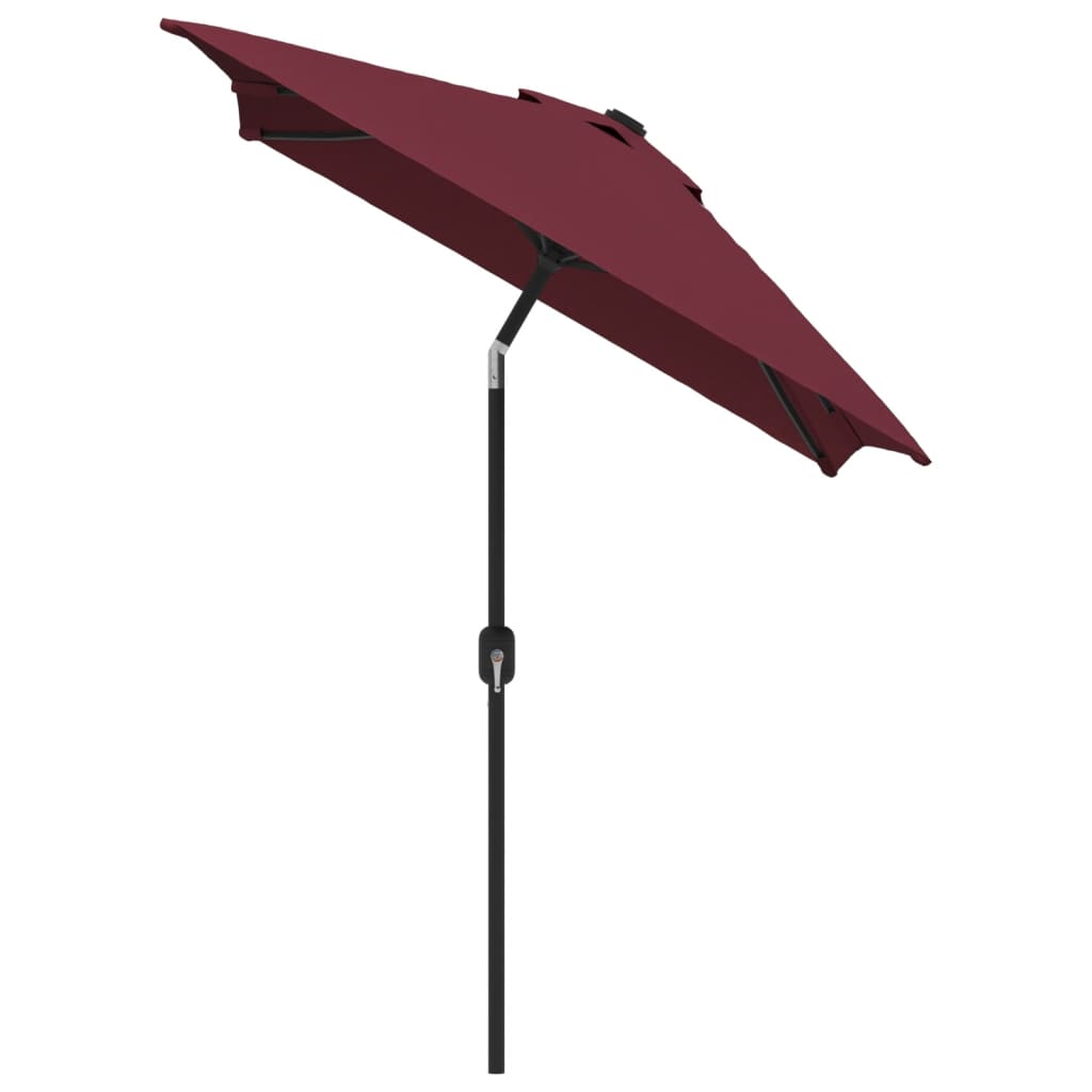 Outdoor Parasol with Metal Pole  Bordeaux Red