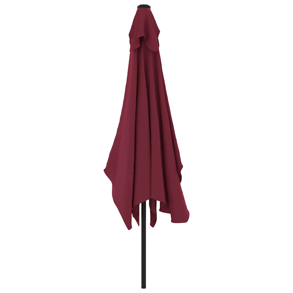 Outdoor Parasol with Metal Pole  Bordeaux Red