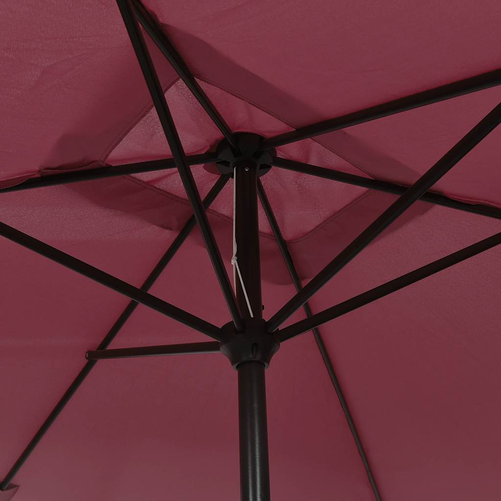 Outdoor Parasol with Metal Pole  Bordeaux Red