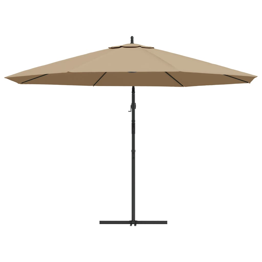 Cantilever Umbrella with Aluminium Pole 350 cm Taupe