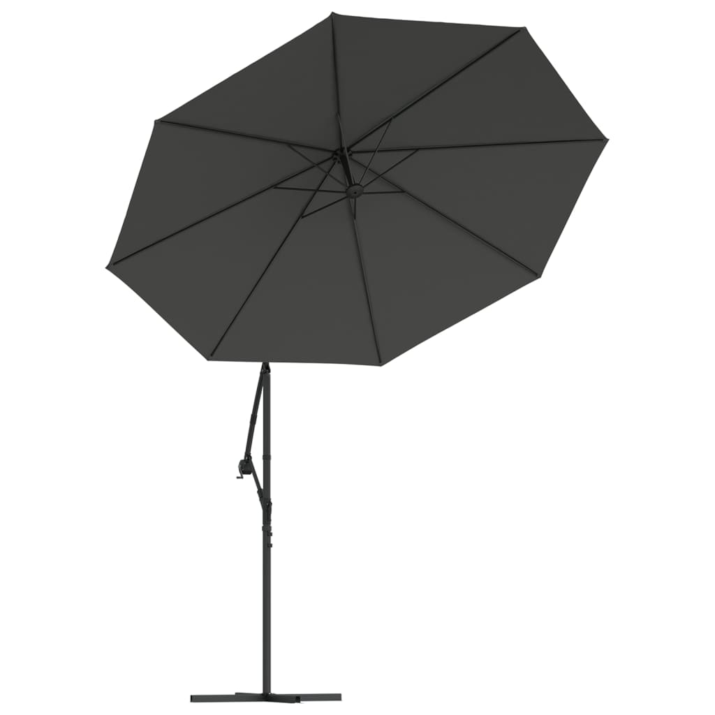 Cantilever Umbrella LED Lights and Steel Pole 300cm Anthracite