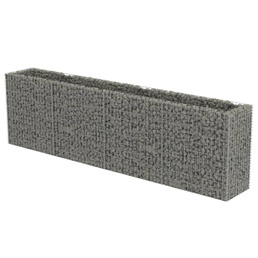 Gabion Planter Galvanised Steel "Colour Silver"