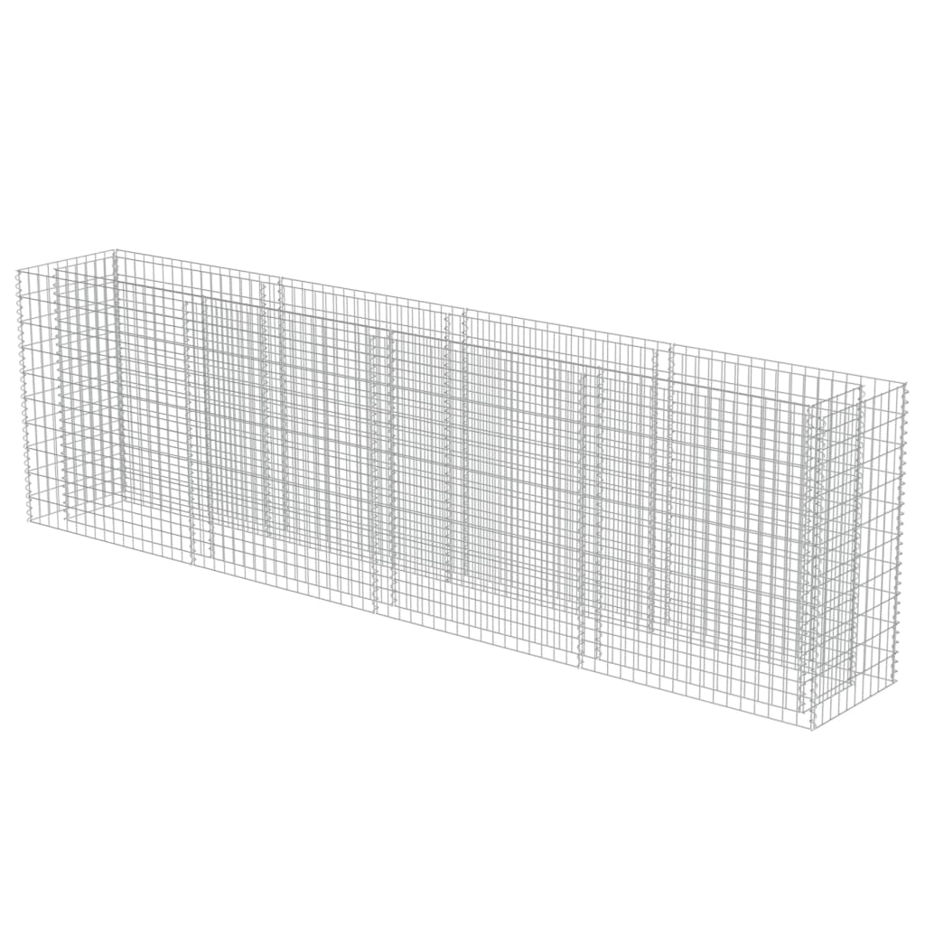 Gabion Planter Galvanised Steel "Colour Silver"