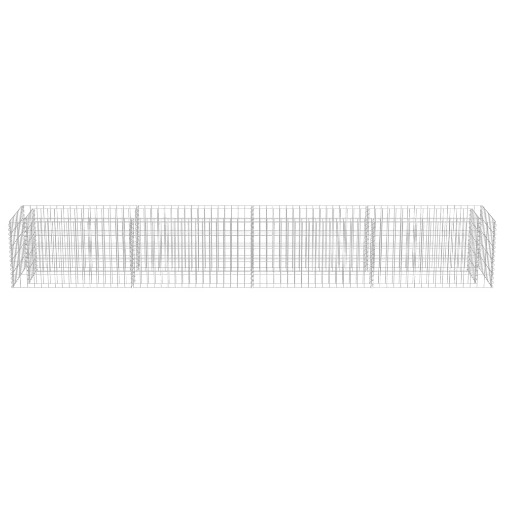 Gabion Planter Galvanised Steel [Colour Silver]