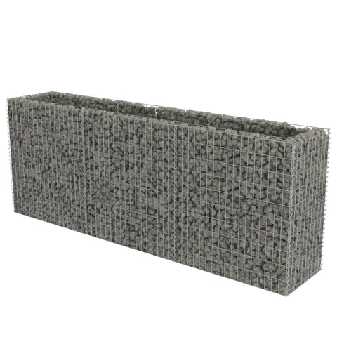 Gabion Planter Galvanised Steel  {Colour Silver}