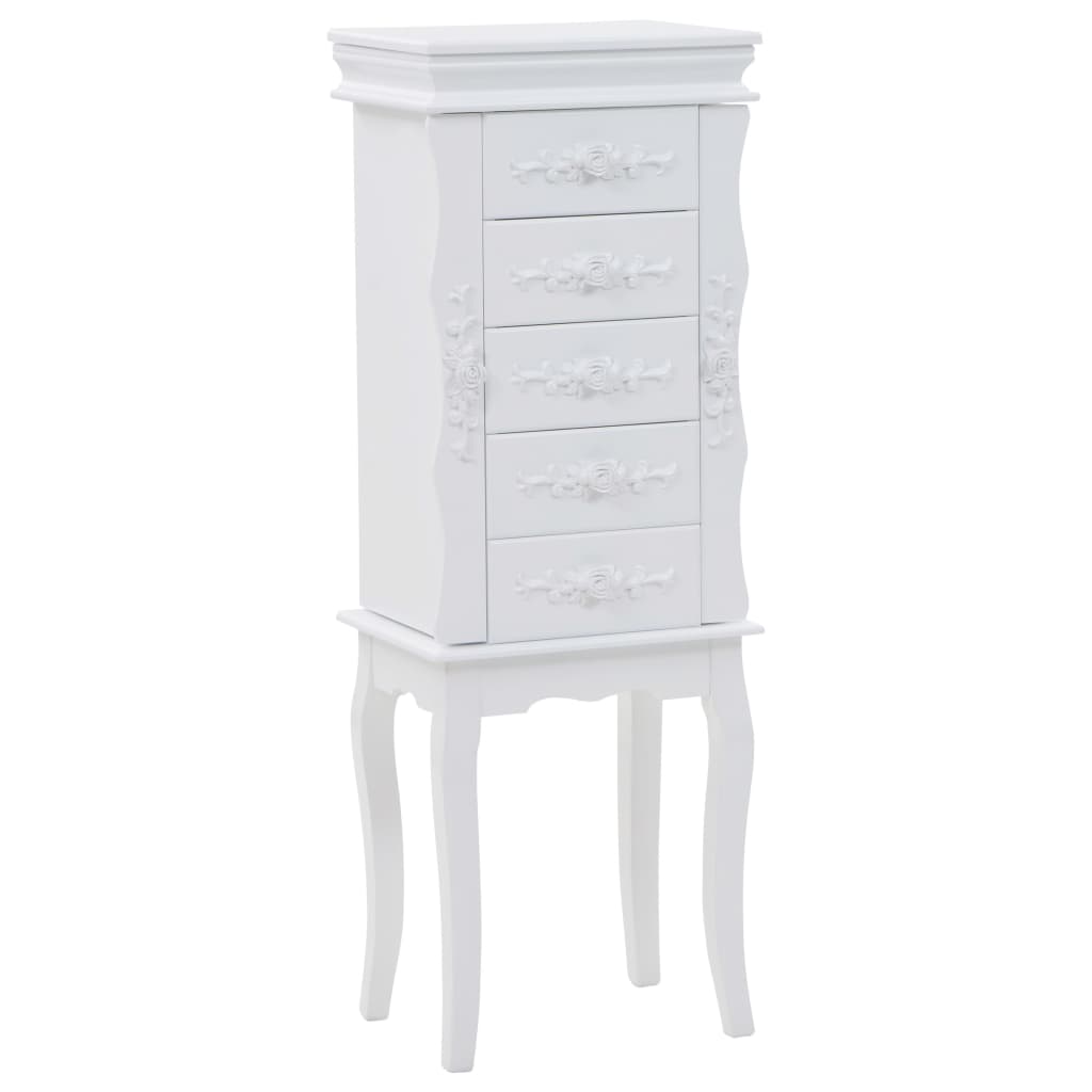 Free Standing Jewelery Cabinet White