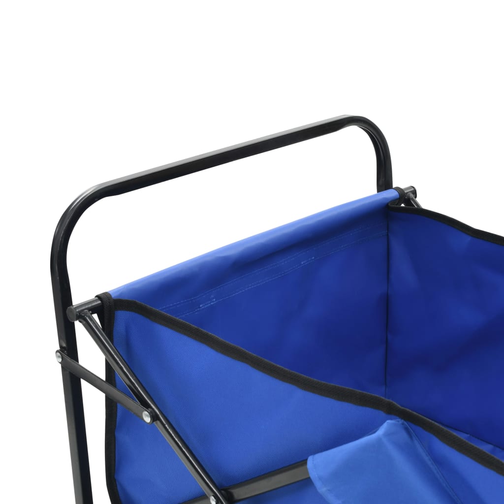 Folding Hand Trolley Steel Blue