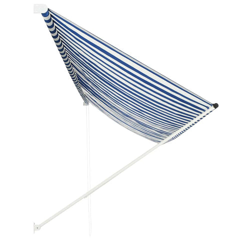 Retractable Awning Blue and White XXXL