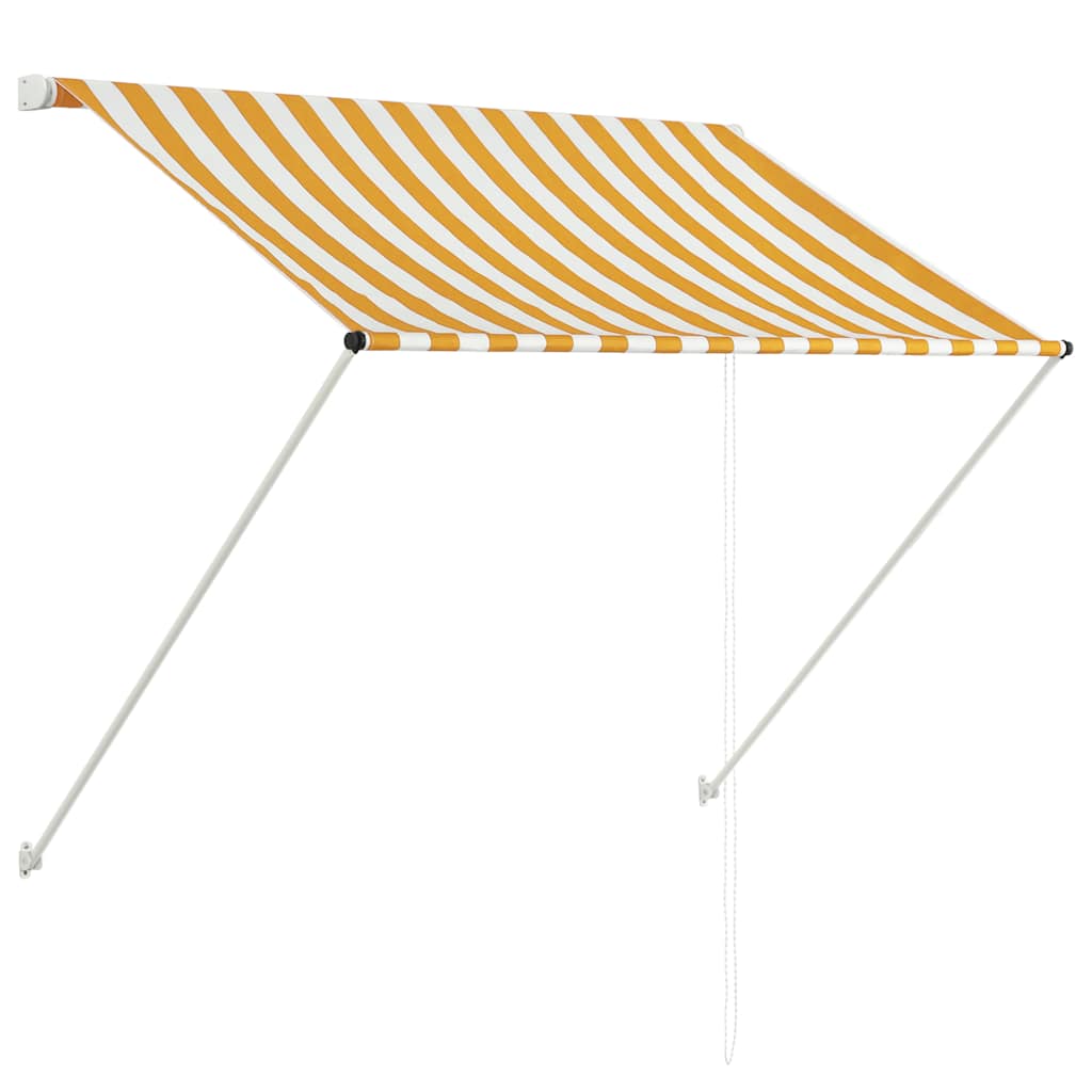 Retractable Awning Yellow and White S