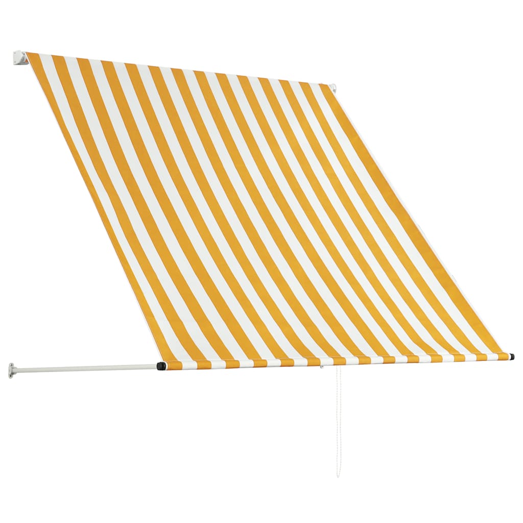 Retractable Awning Yellow and White S