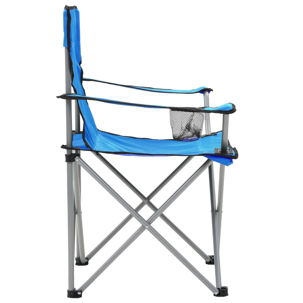 Camping Table and Chair Set 3 Pieces Blue