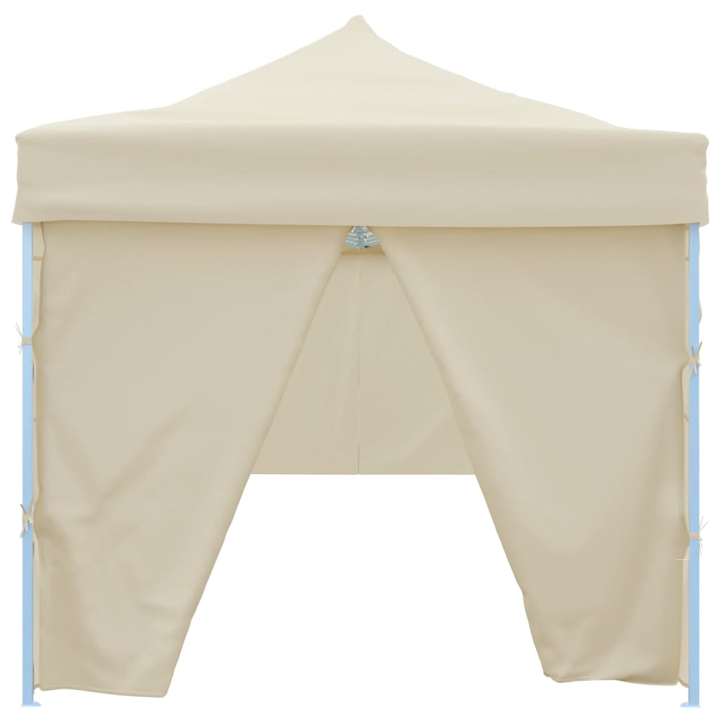 Folding Pop-up Party Tent with 8 Sidewalls  Cream