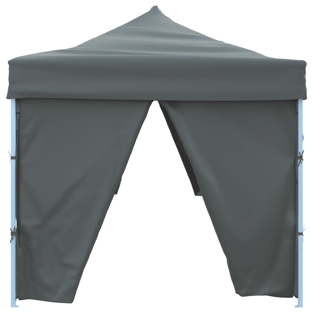 Folding Pop-up Party Tent with 8 Sidewalls Anthracite